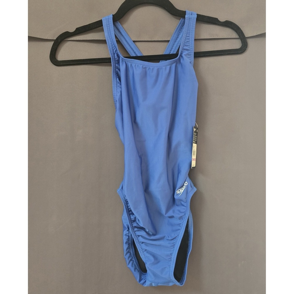 Speedo Women's Swimsuit Size 6/32 Team Royal Blue One Piece Flyback Solid